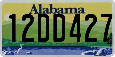 AL license plate 12DD427
