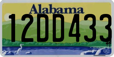 AL license plate 12DD433