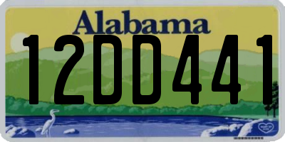 AL license plate 12DD441
