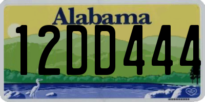 AL license plate 12DD444
