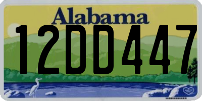 AL license plate 12DD447