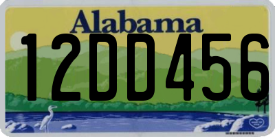AL license plate 12DD456