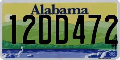 AL license plate 12DD472