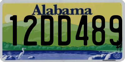 AL license plate 12DD489