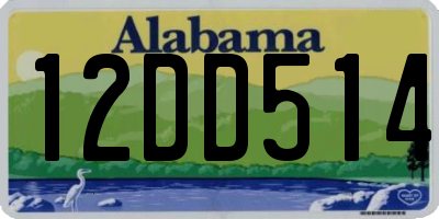 AL license plate 12DD514