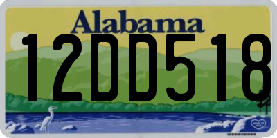 AL license plate 12DD518