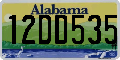 AL license plate 12DD535