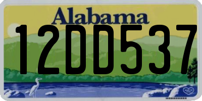 AL license plate 12DD537