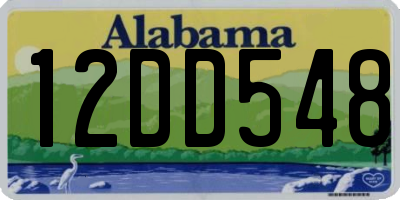 AL license plate 12DD548