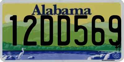 AL license plate 12DD569