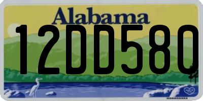 AL license plate 12DD580