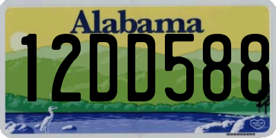 AL license plate 12DD588