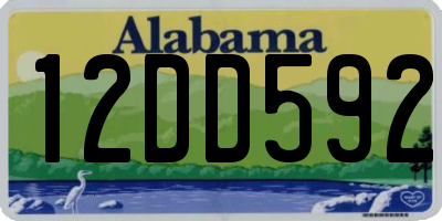 AL license plate 12DD592