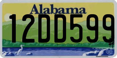 AL license plate 12DD599
