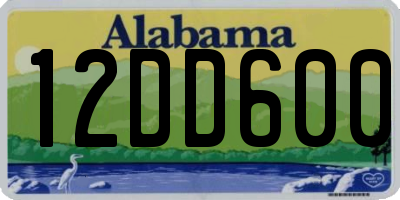 AL license plate 12DD600