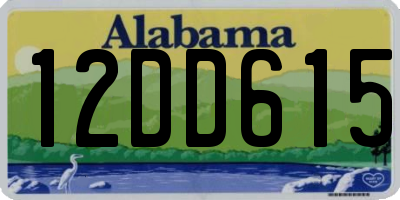 AL license plate 12DD615