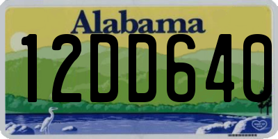 AL license plate 12DD640