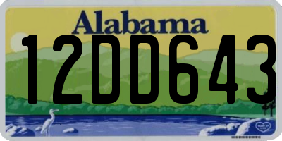 AL license plate 12DD643