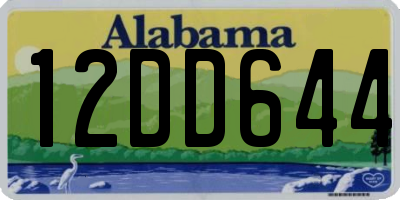 AL license plate 12DD644