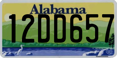 AL license plate 12DD657