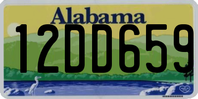 AL license plate 12DD659