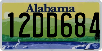 AL license plate 12DD684