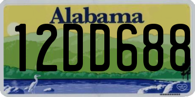 AL license plate 12DD688