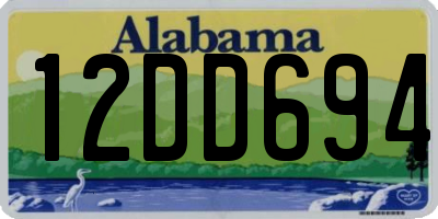 AL license plate 12DD694