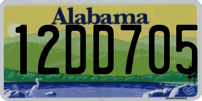 AL license plate 12DD705