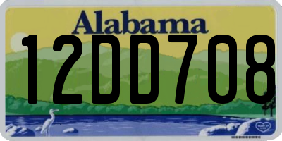 AL license plate 12DD708