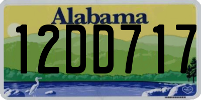 AL license plate 12DD717