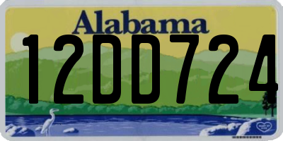 AL license plate 12DD724