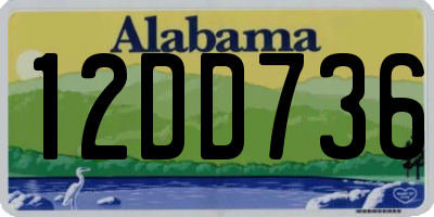 AL license plate 12DD736