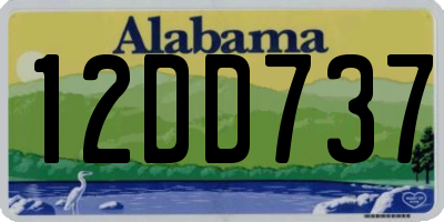 AL license plate 12DD737