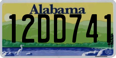 AL license plate 12DD741