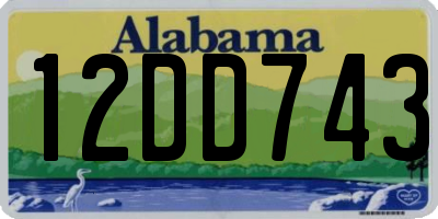 AL license plate 12DD743