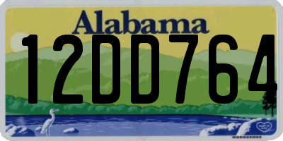 AL license plate 12DD764