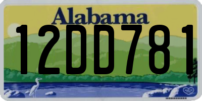AL license plate 12DD781