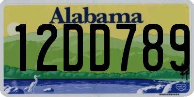 AL license plate 12DD789