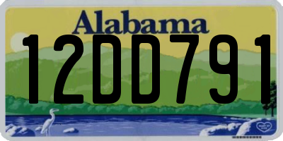 AL license plate 12DD791