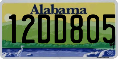 AL license plate 12DD805