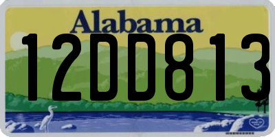AL license plate 12DD813