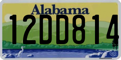 AL license plate 12DD814