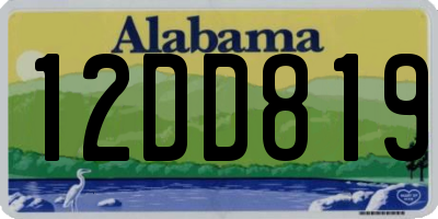 AL license plate 12DD819