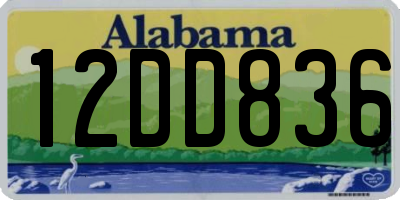 AL license plate 12DD836
