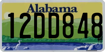 AL license plate 12DD848