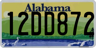 AL license plate 12DD872