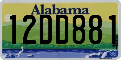 AL license plate 12DD881