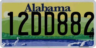 AL license plate 12DD882