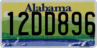 AL license plate 12DD896